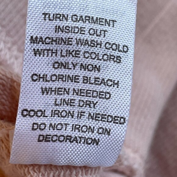 Charming Charlie Sweatshirt Light Pink with Faux Pearls at Shoulders NO SIZE TAG - Picture 8 of 8